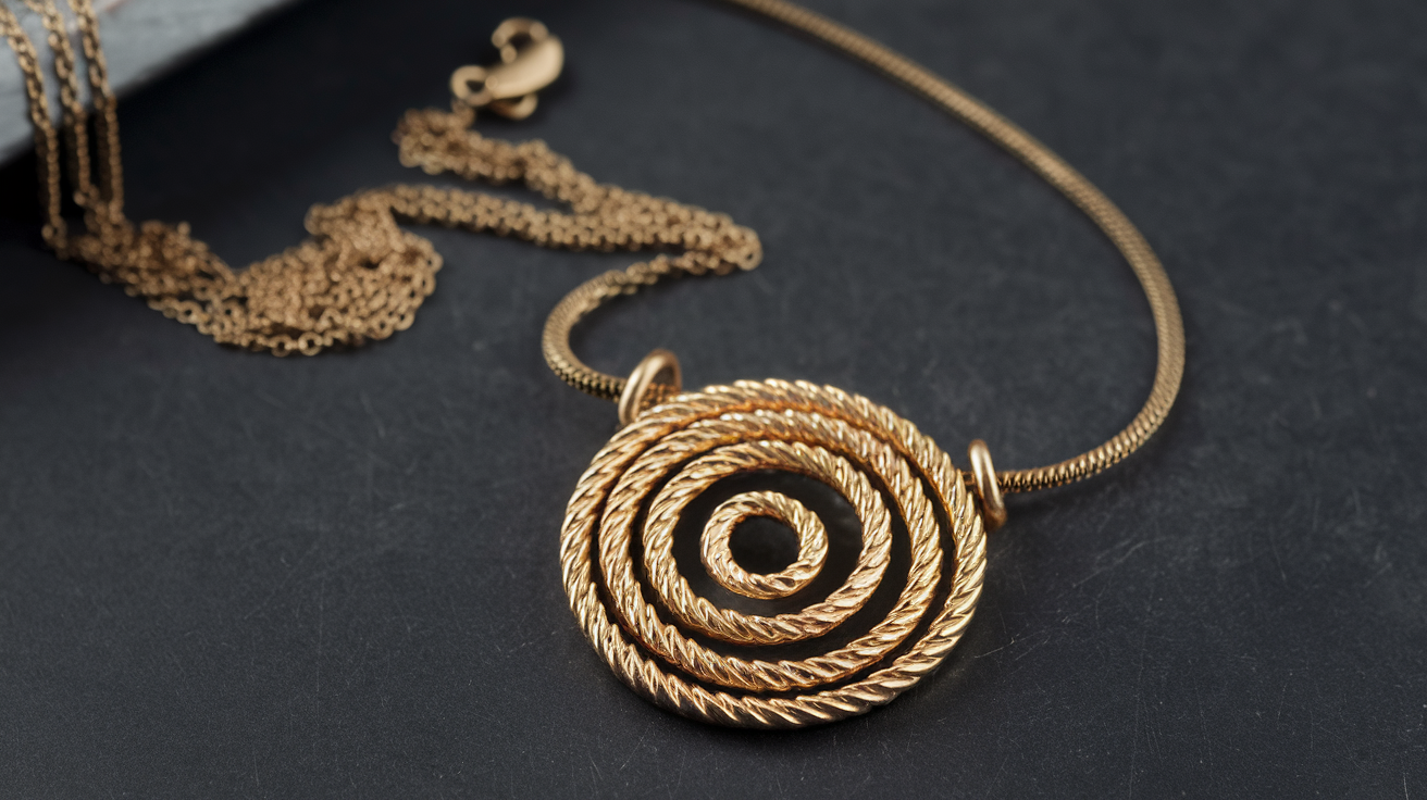 Dior Spiral Necklace Gold