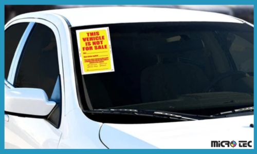 car dealer window stickers