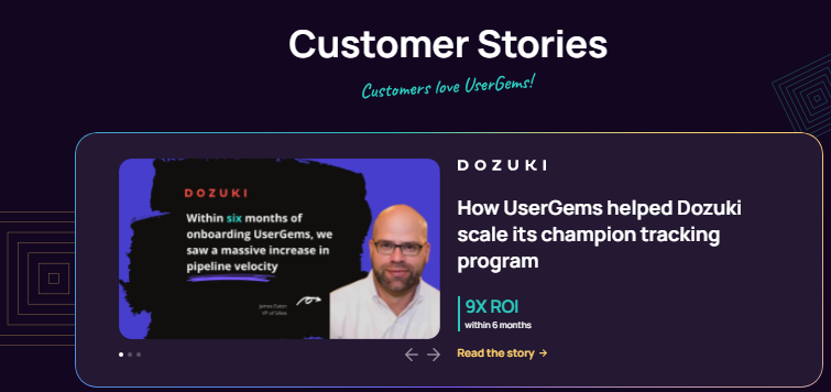 UserGems Customer Story Proof