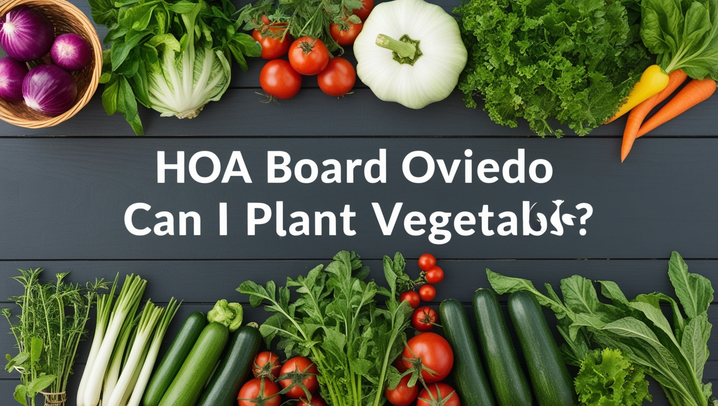 HOA board Oviedo can I plant vegetables HOA Understanding The 