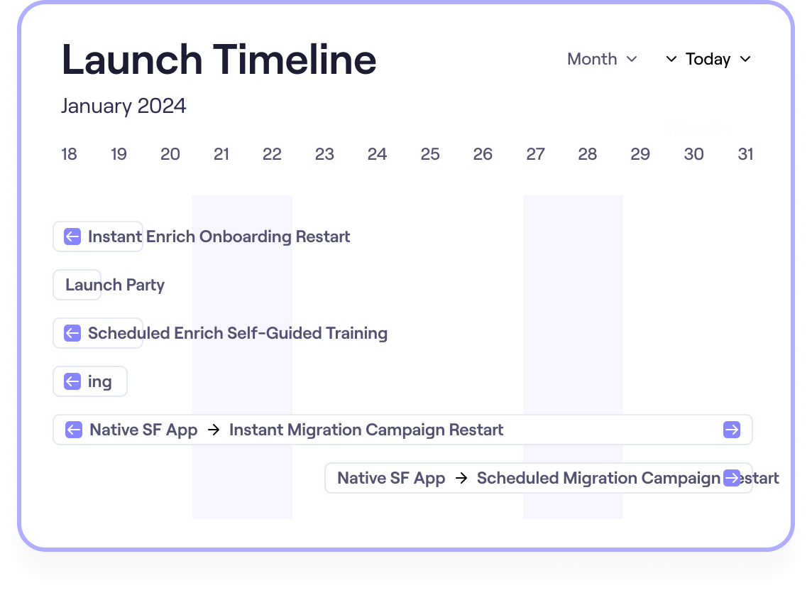 launch timeline