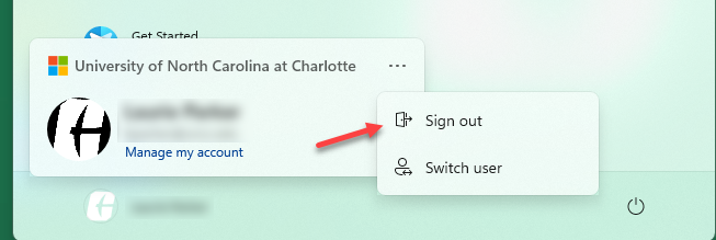 sign out