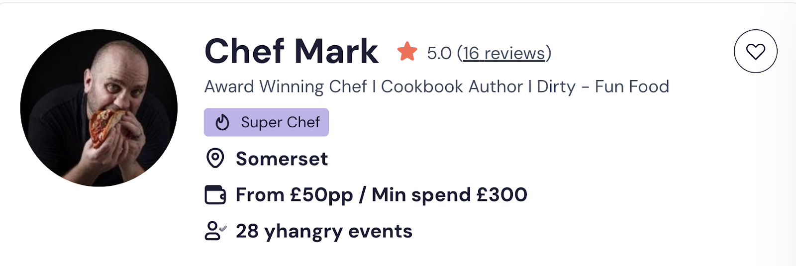 Chef Mark Exeter party catering