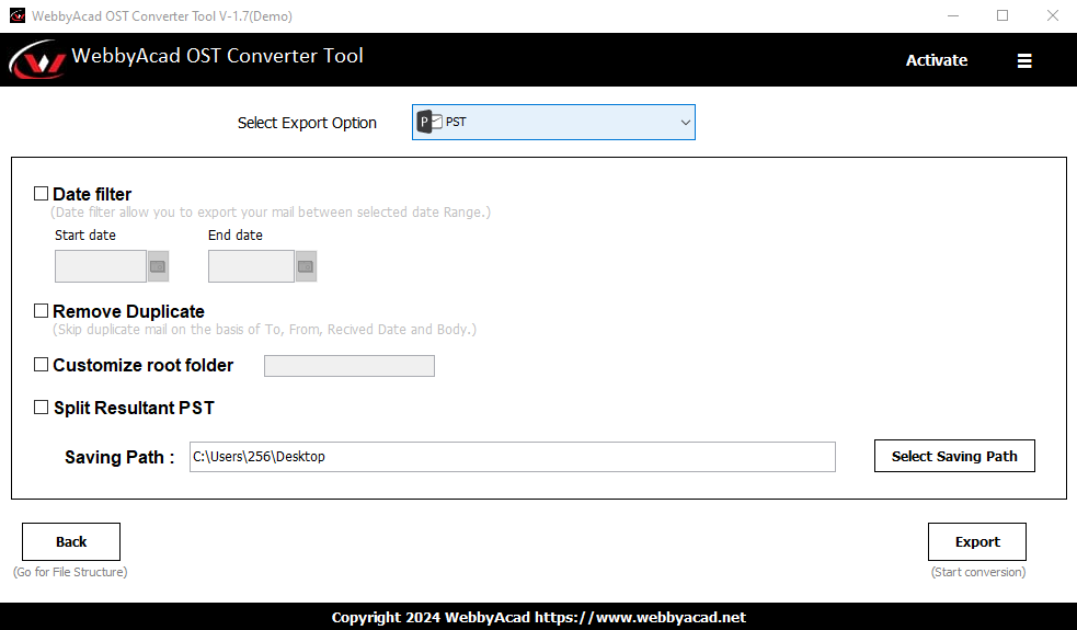 select-the-file-format-pst