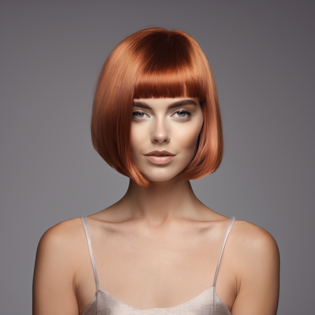 3. Copper Bob with Full Fringe