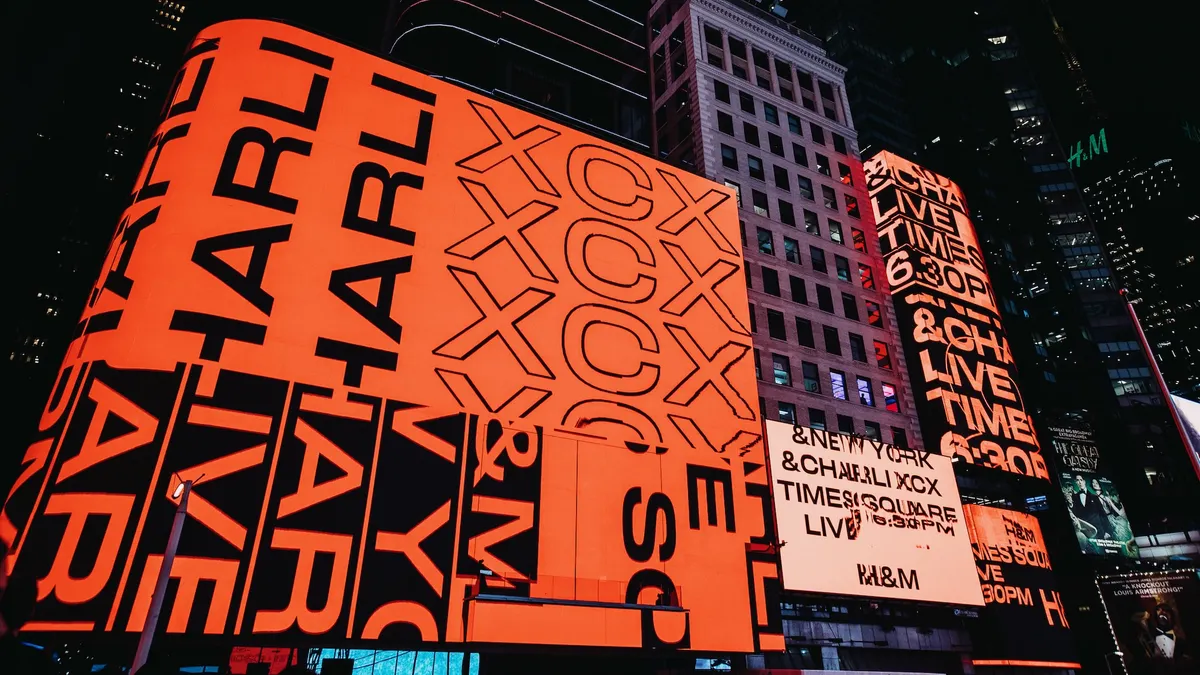 H&M and Charli XCX partnership in NYC