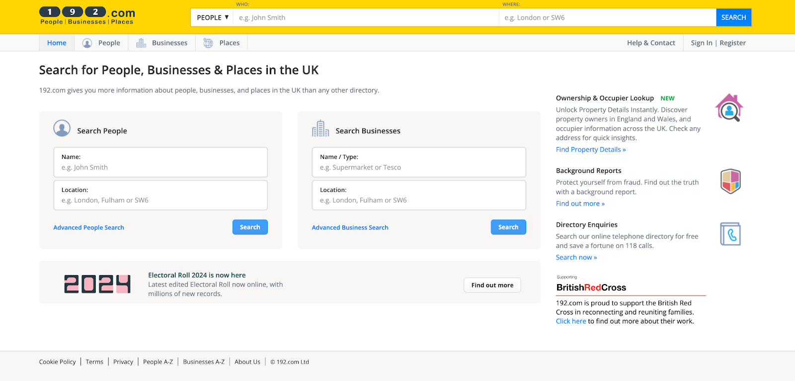192.com — пошук інформації у Великобританії