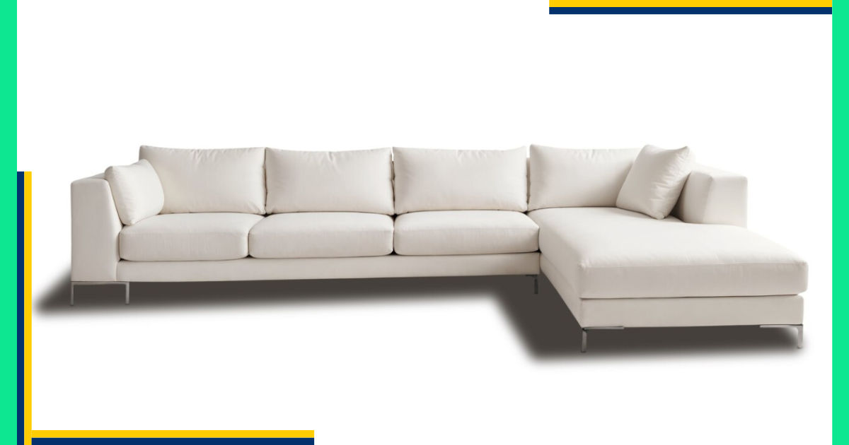 An L-shaped sofa design for a TV lounge sofa is a space saver, stylish, and an advanced form of design because It offers plenty of seating without taking too much space. This design works well with an open-plan living room.