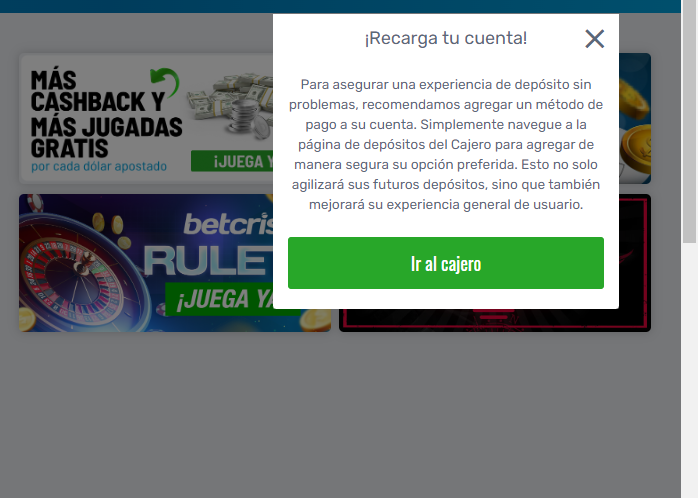 Betcris facilita los procesos al agregar un método de pago preferido directo