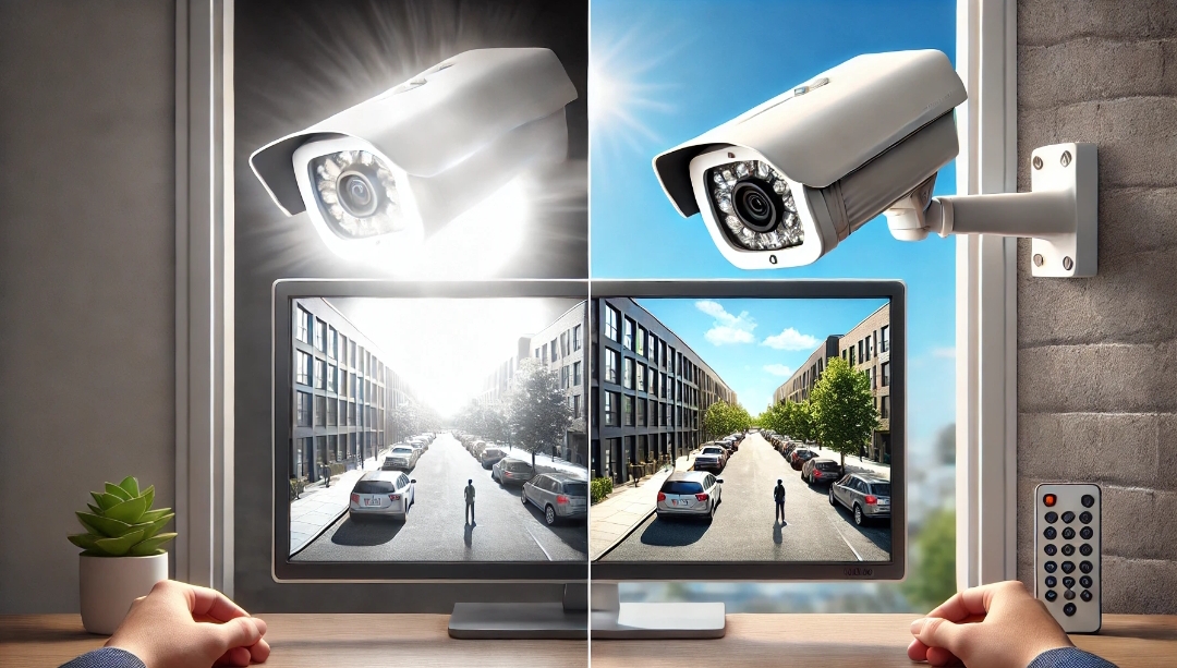 Difference between a good placement of security camera and bad placement 