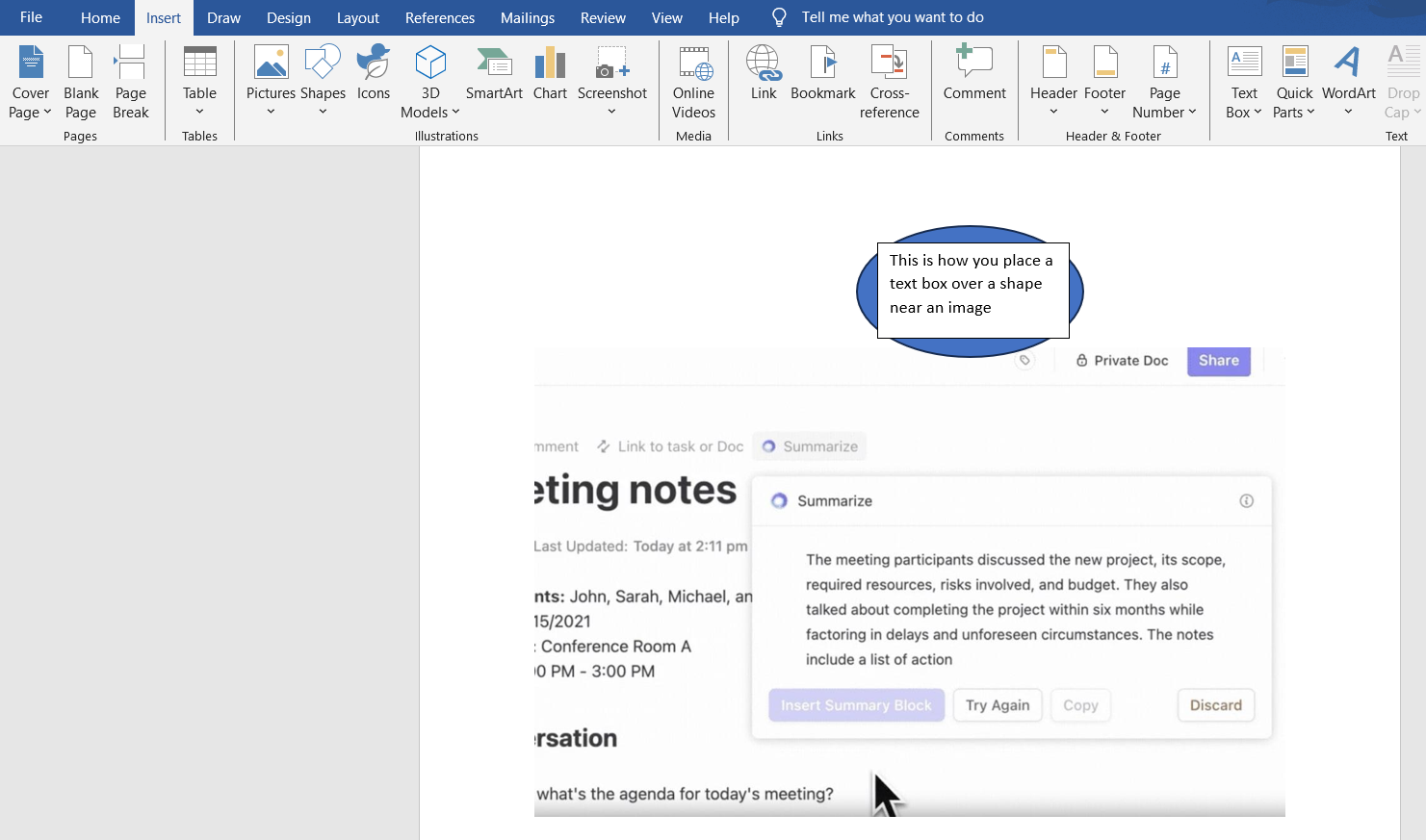 Insert text boxes for detailed notes: how to annotate in microsoft word