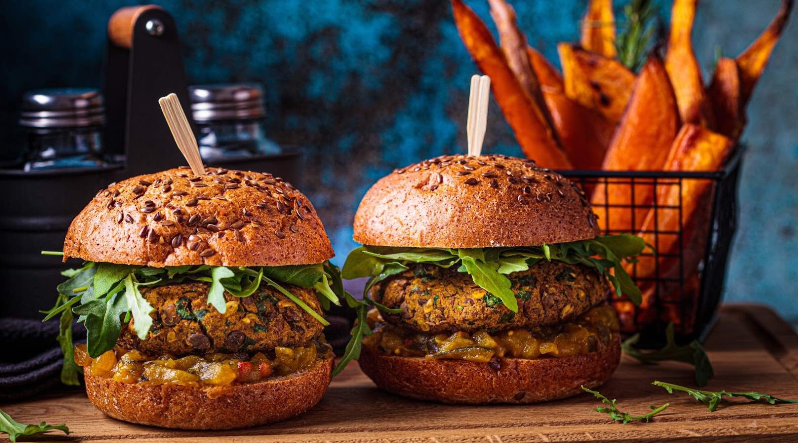 Hearty veggie burgers from a family-friendly healthy restaurant in Toronto