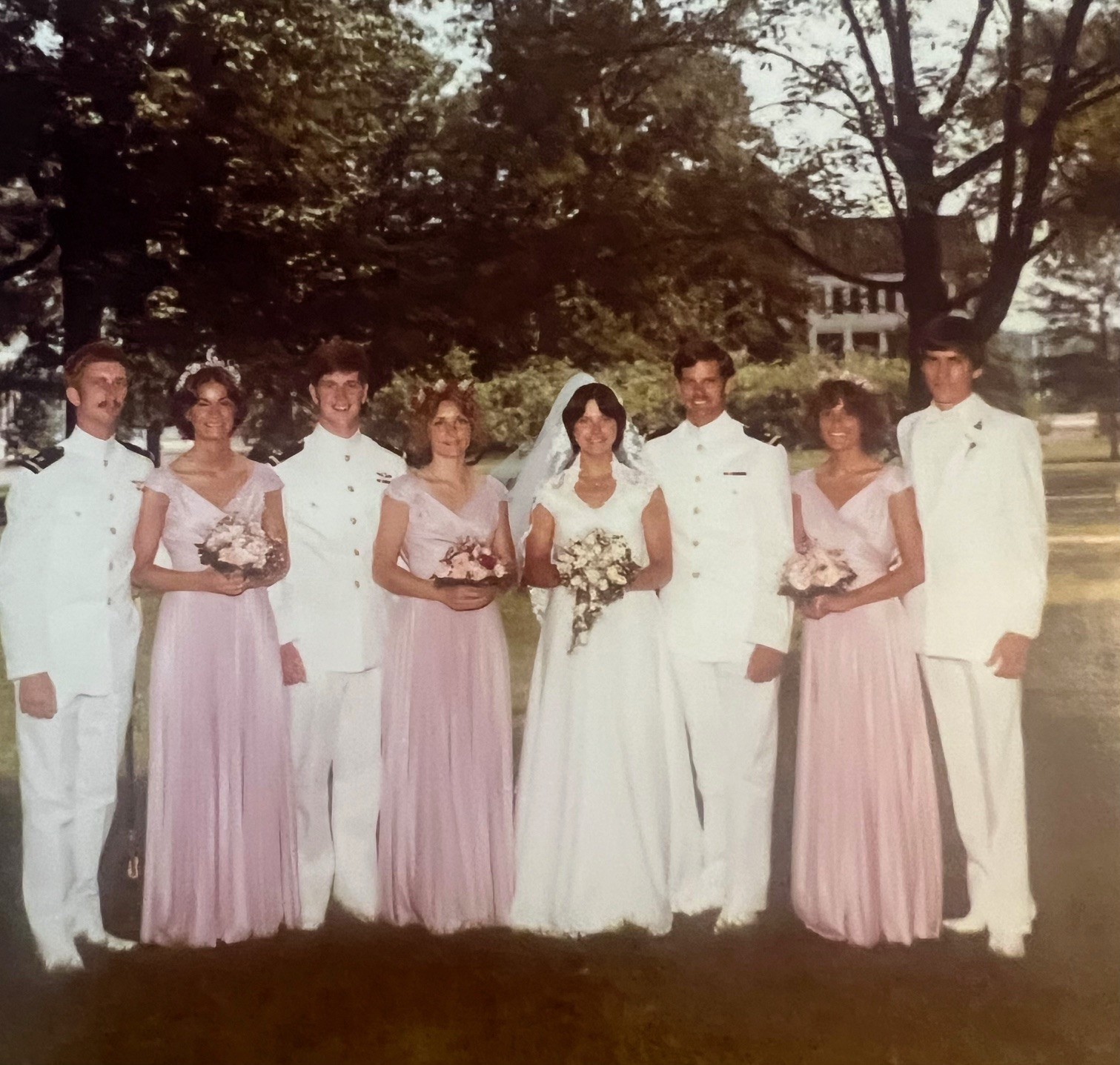 wedding party first usna grads