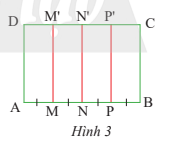 CHƯƠNG 8: TAM GIÁCBÀI 5: ĐƯỜNG TRUNG TRỰC CỦA MỘT ĐOẠN THẲNG1. ĐƯỜNG TRUNG TRỰC CỦA MỘT ĐOẠN THẲNGBài 1: Lấy một mảnh giấy như trong hình 1a, gọi một mép cắt là đoạn thẳng AB. Sau đó gấp mảnh giấy sao cho điểm A trùng với điểm B ( hình 1b). Theo em nếp gấp xy có vuông góc với một đoạn AB tại trung điểm hay không?Tại sao ?Đáp án chuẩn: xy ⊥ AB tại trung điểm O.Thực hành 1: Cho hình chữ nhật ABCD, trên cạnh AB lấy các điểm M,N,P và trên cạnh DC lấy các điểm M’, N’, P’. Cho biết AM = MN = NP = PB và MM’, NN’, PP’ đều song song với BC (hình 3). Tìm đường trung trực của mỗi đoạn thẳng AB, AN và NB.Đáp án chuẩn: MM  là đường trung trực của ANPP' là đường trung trực của NBNN' là đường trung trực của AB.Vận dụng 1: Trong Hình 4, hãy cho biết BD có đường trung trực của đoạn thẳng AC hay không. Tại sao?Đáp án chuẩn: Chứng minh: ∆APD = ∆CPD (g.c.g) APD =  CPD mà  APD = 90°DP ⊥ AP Mà P là trung điểm của ACDB là đường trung trực của AC.2. TÍNH CHẤT CỦA ĐƯỜNG TRUNG TRỰCBài 2: Cho đoạn thẳng AB lấy O là trung điểm và d là đường trung trực. Lấy M tùy ý thuộc d ( Hình 5). Chứng minh rằng hai tam giác MOA và MOB bằng nhau, từ đó suy ra MA = MB.Đáp án chuẩn: ∆MOA = ∆MOB (hai cạnh góc vuông)  MA = MB.Thực hành 2: Trong hình 8, cho biết d là đường trung trực của đoạn thẳng AB, điểm M thuộc đường thẳng d, MA = x + 2 và MB = 7. Tính x.Đáp án chuẩn: x = 5Vận dụng 2: Dựng đường trung trực của đoạn thẳng AB bằng thước thẳng và compa theo hướng dẫn sauLấy A làm tâm vẽ cung tròn bán kính lớn hơn 1/2 AB ( Hình 9a).Lấy B làm tâm vẽ cung tròn có bán kính bằng bán kính trên ( Hình 9b).Hai cung tròn này cắt nhau tại M và N ( Hình 9c). Dùng thước vẽ đường thẳng MN.Hãy chứng minh đường thẳng MN chính là đường trung trực của đoạn thẳng ABĐáp án chuẩn: Chứng minh MA = MB; NA = NB  MN là đường trung trực của AB.BÀI TẬP