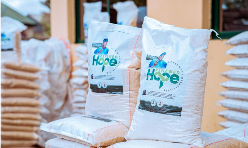 The 10kg bags of rice said to have been rebagged by Abba Isa