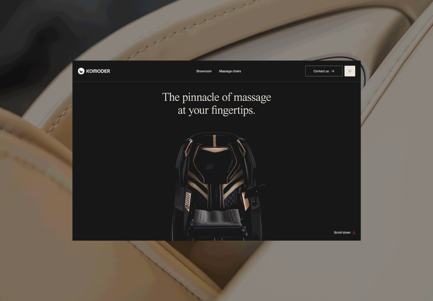 Image from the Komoder: A Web Design Oasis of Relaxation and Style article on Abduzeedo