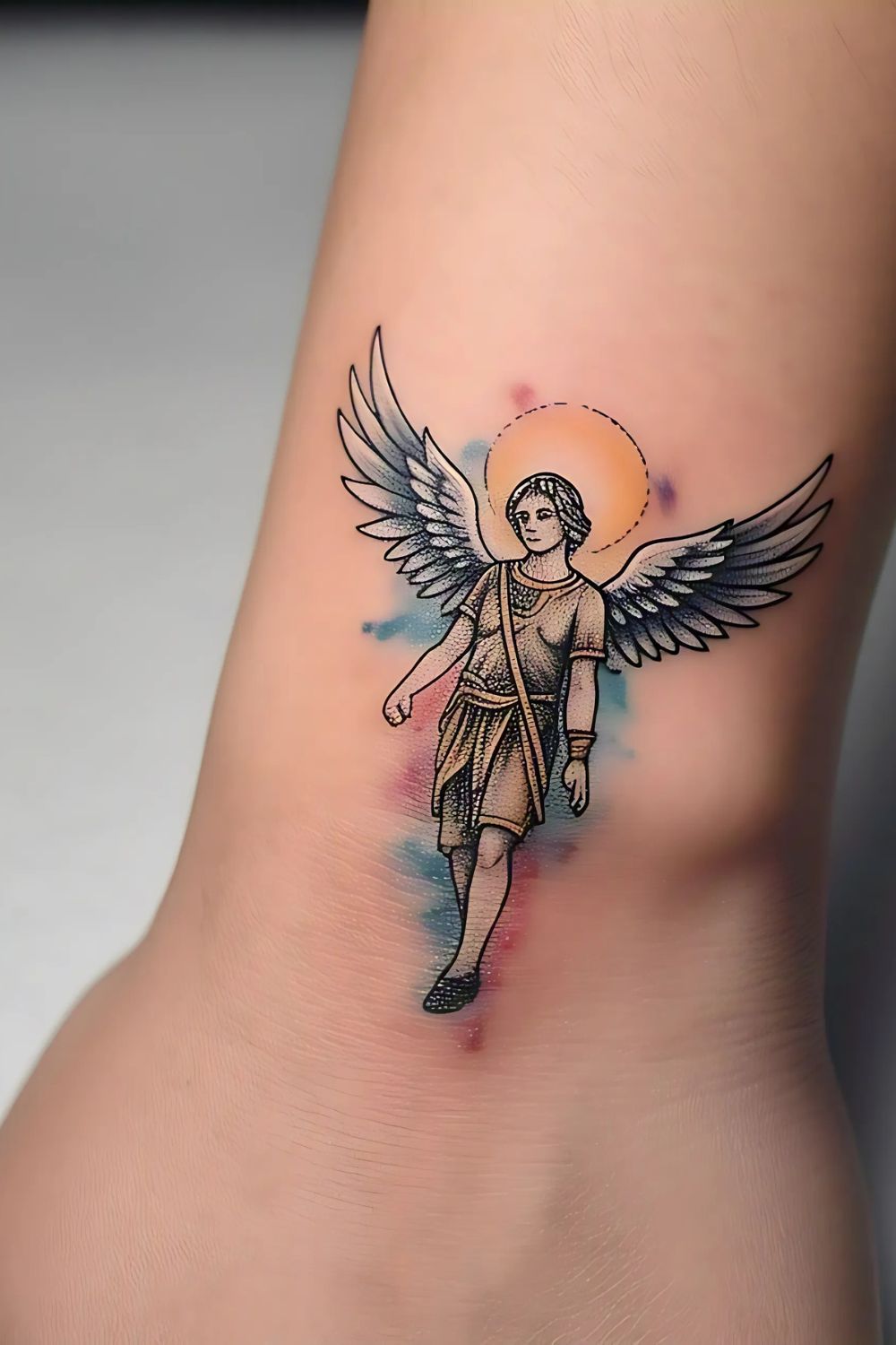 Saint Michael Tattoo on the Hand or Wrist