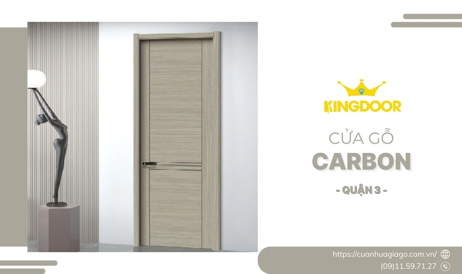 Cửa Gỗ Carbon Tại Quận 3 | Đẳng Cấp Và Chất Lượng Vượt Trội