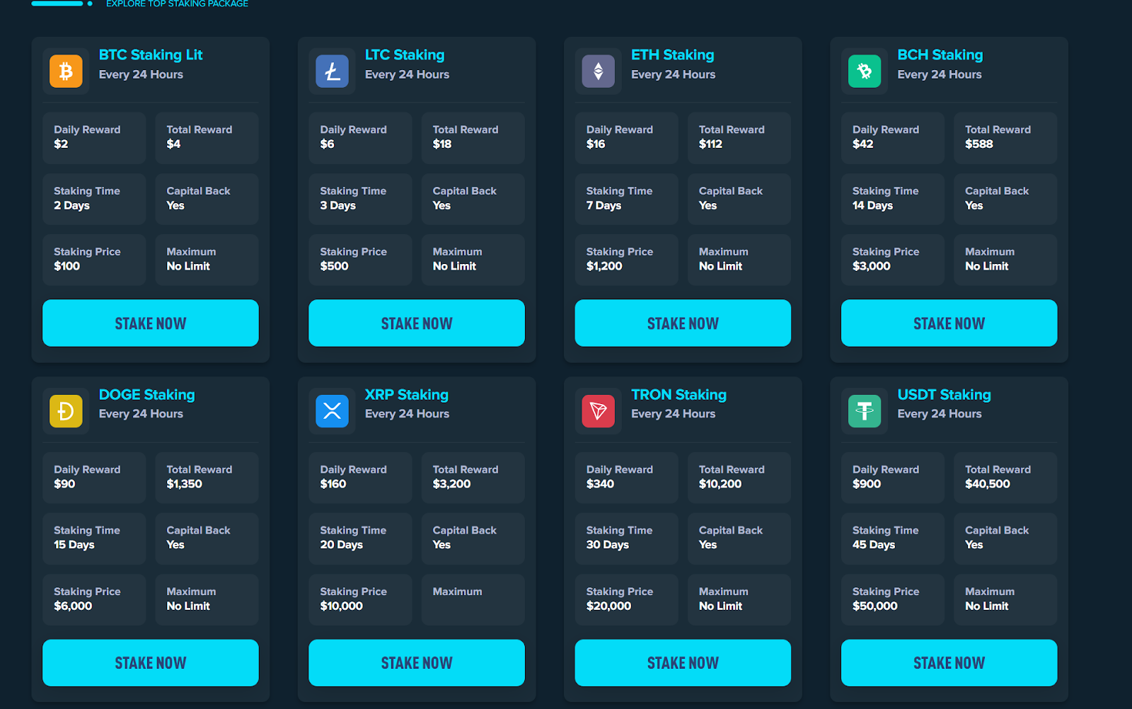 Choose Your Staking Plan