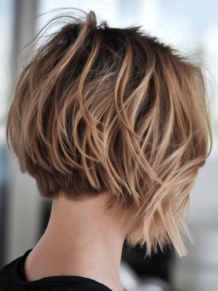 1. Shaggy Inverted Bob