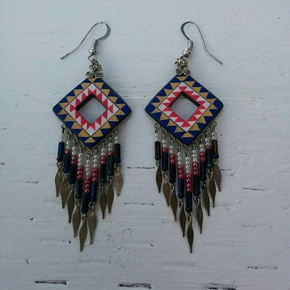 From Belize: Beautiful Tribal Earrings | Tribal earrings, Beaded ...