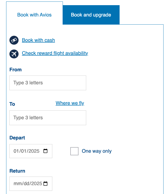 booking with Avios on British Airways