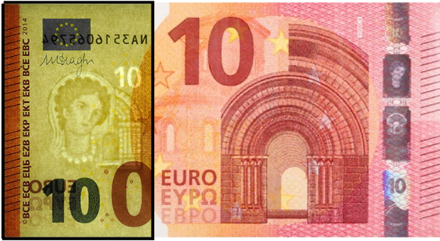 Watermark on the 10-Euro note