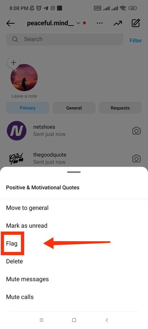 How to flag DMs on Instagram 1
