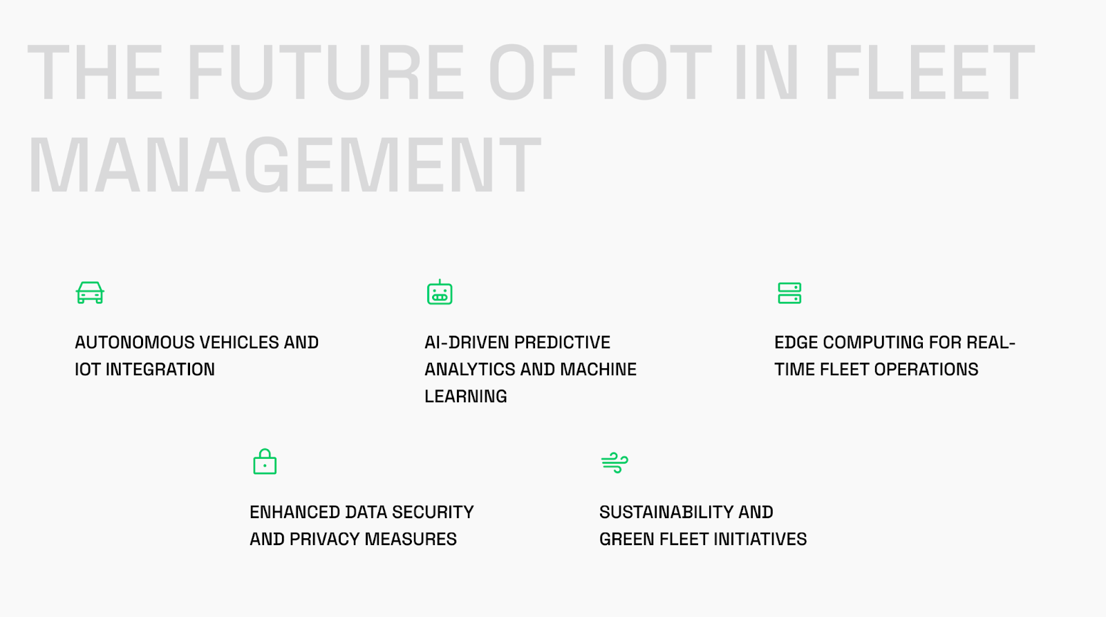 The future of IoT in fleet management: main trends