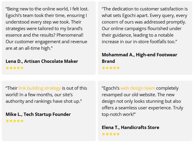 Client Testimonials: Real Success Stories with Egochi