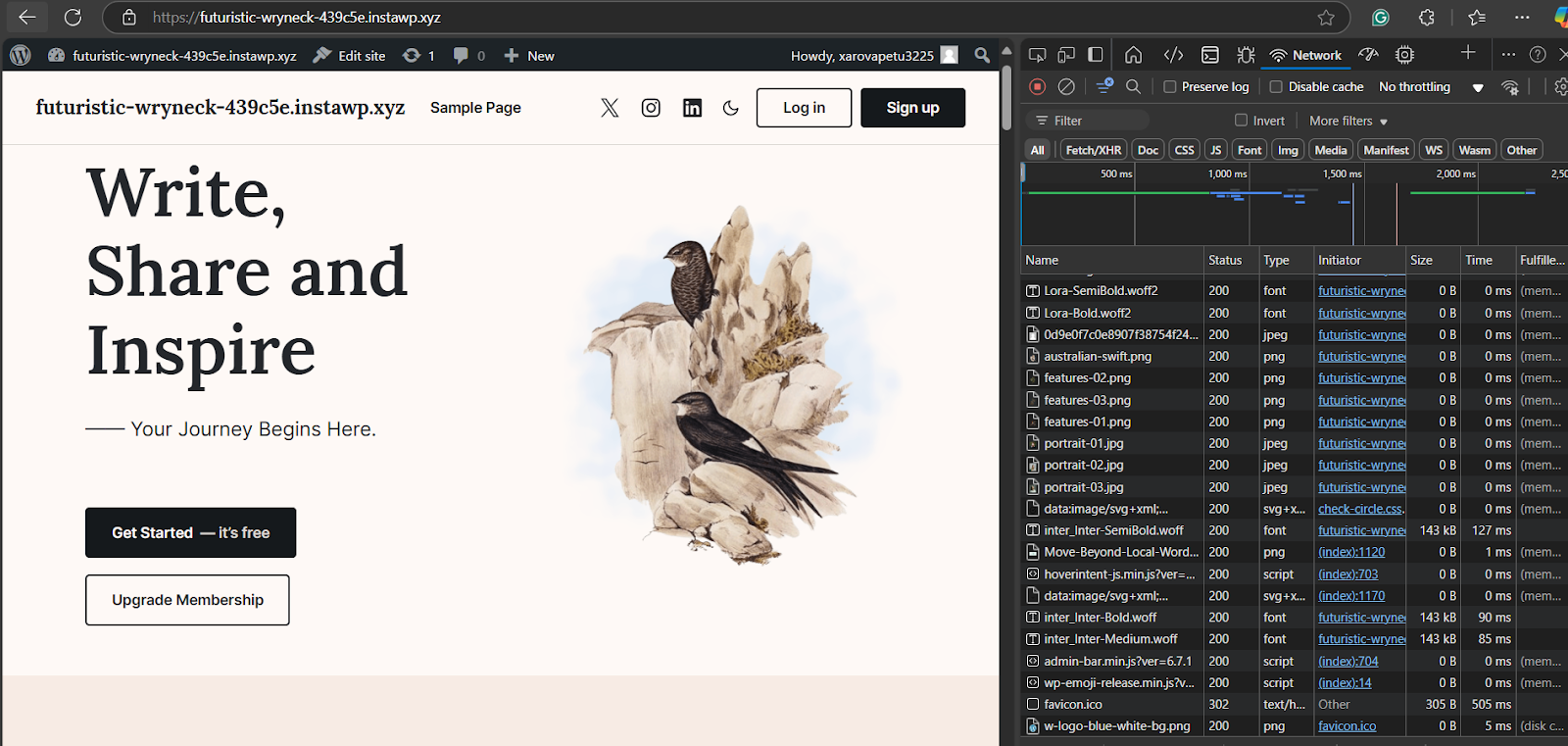 Identify broken CSS in WordPress using Navigation tab of browser developer tools 