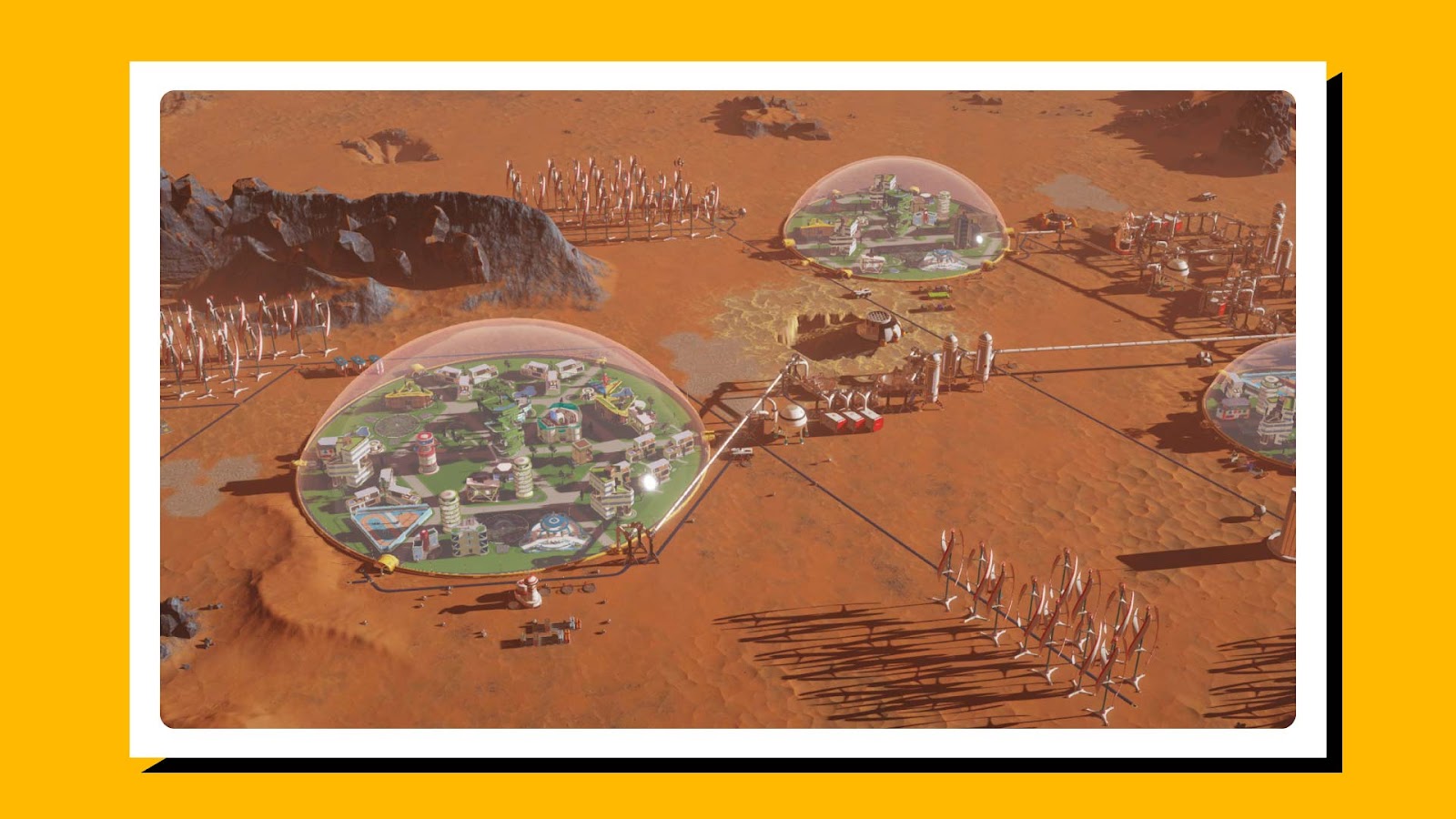 screenshot of the game Surviving Mars in action