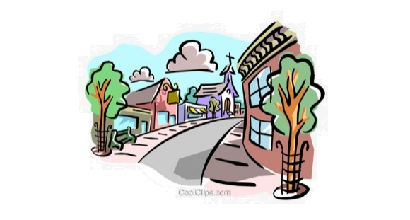 Street Clipart Transparent - Small Town Clip Art PNG Image | Transparent  PNG Free Download on SeekPNG