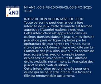 Toujours choisir un site de jeux agréé par l’ANJ