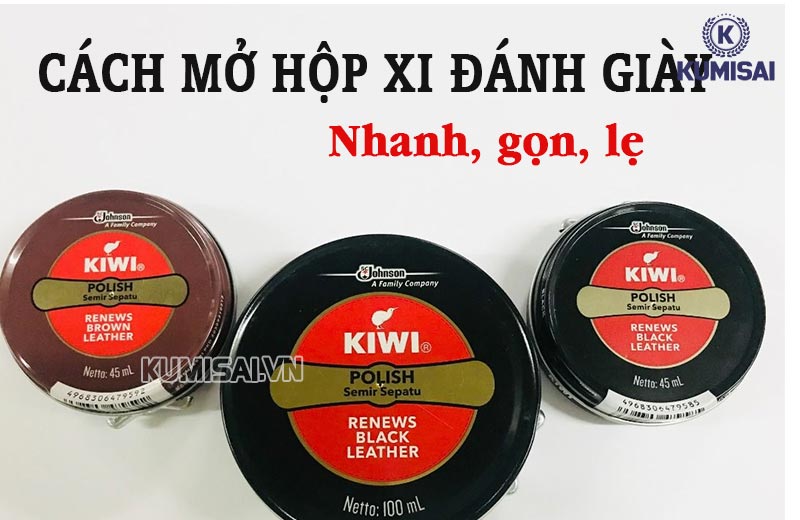 Bỏ túi cách mở hộp xi đánh giày nhanh gọn