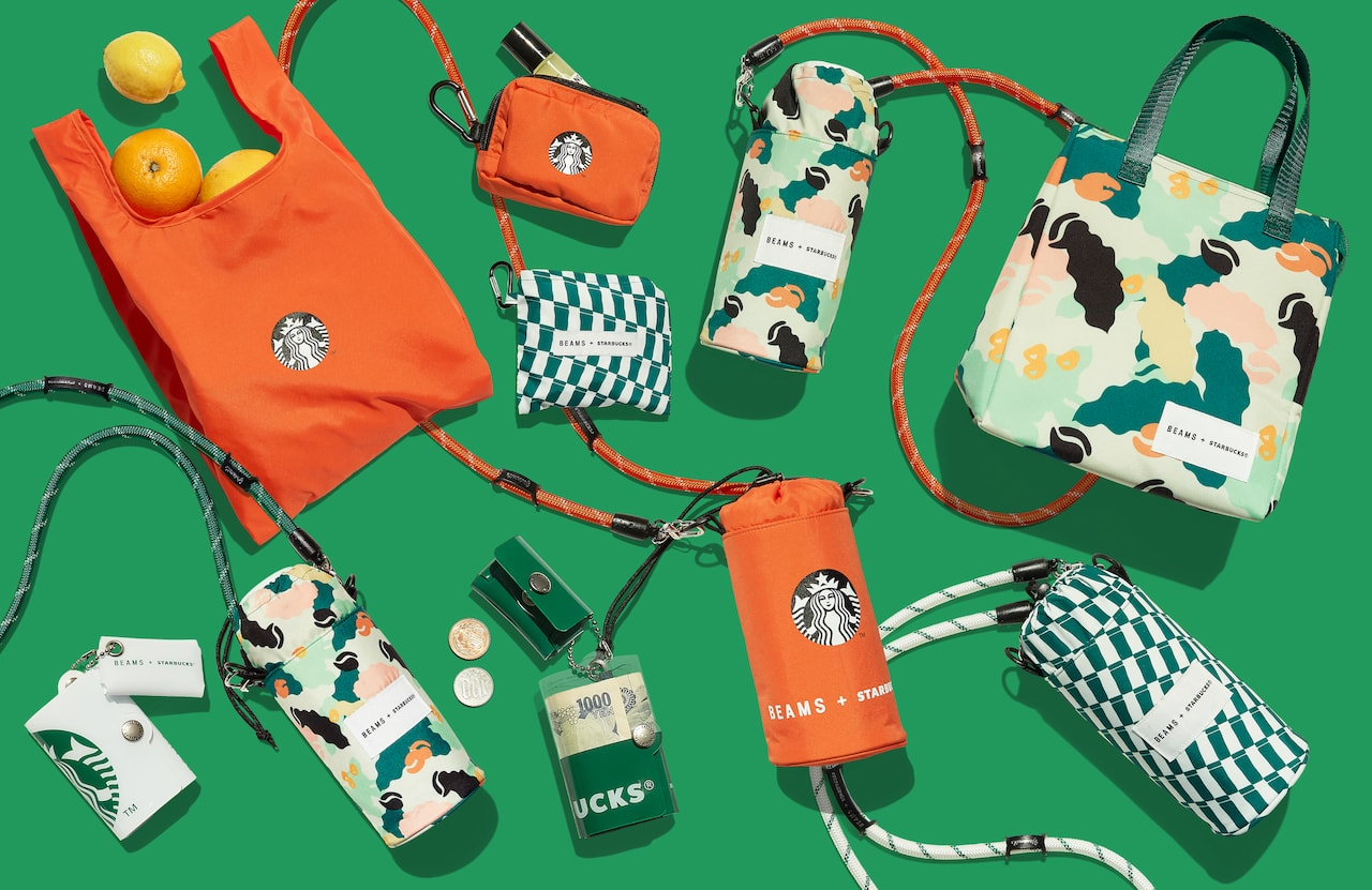 Starbucks and BEAMS collaboration merchandise