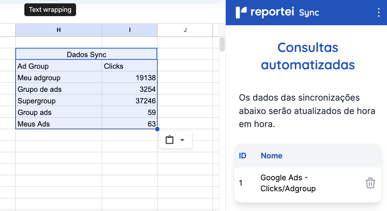 Dados sempre atualizados no Reportei Sync