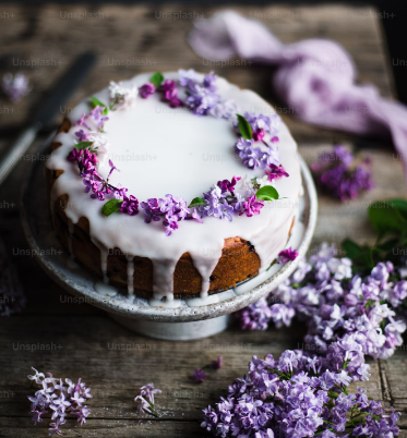 Lavender and Purple Cake Design Ideas