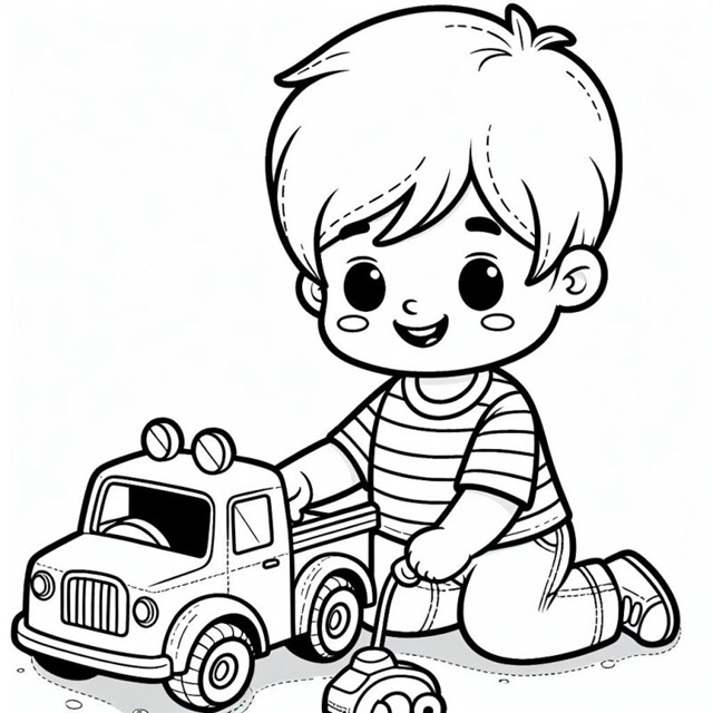 Desenho de rosto de menino para colorir
