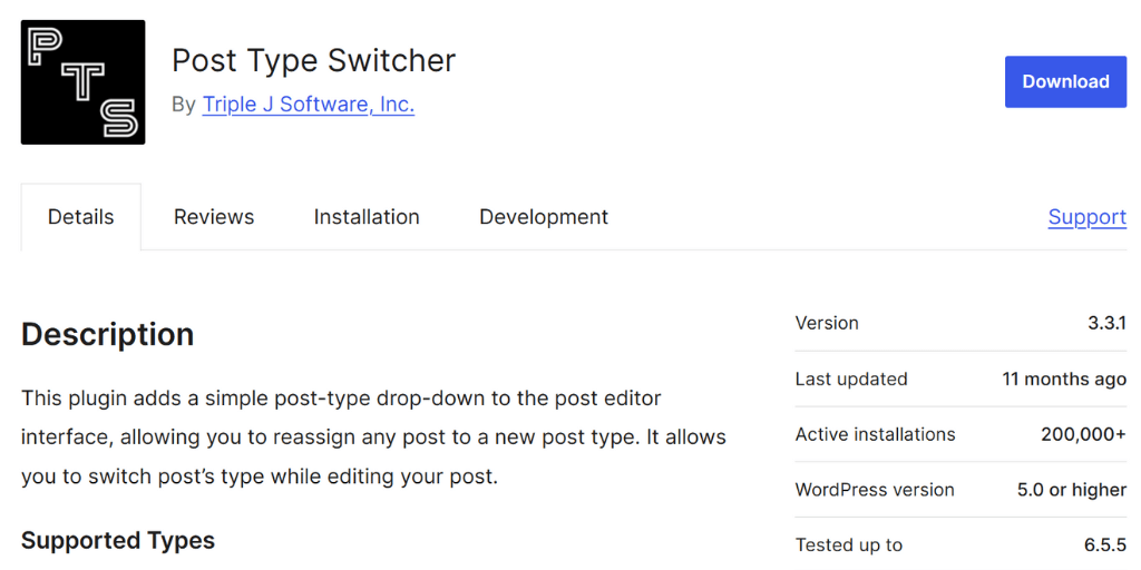 post type switcher