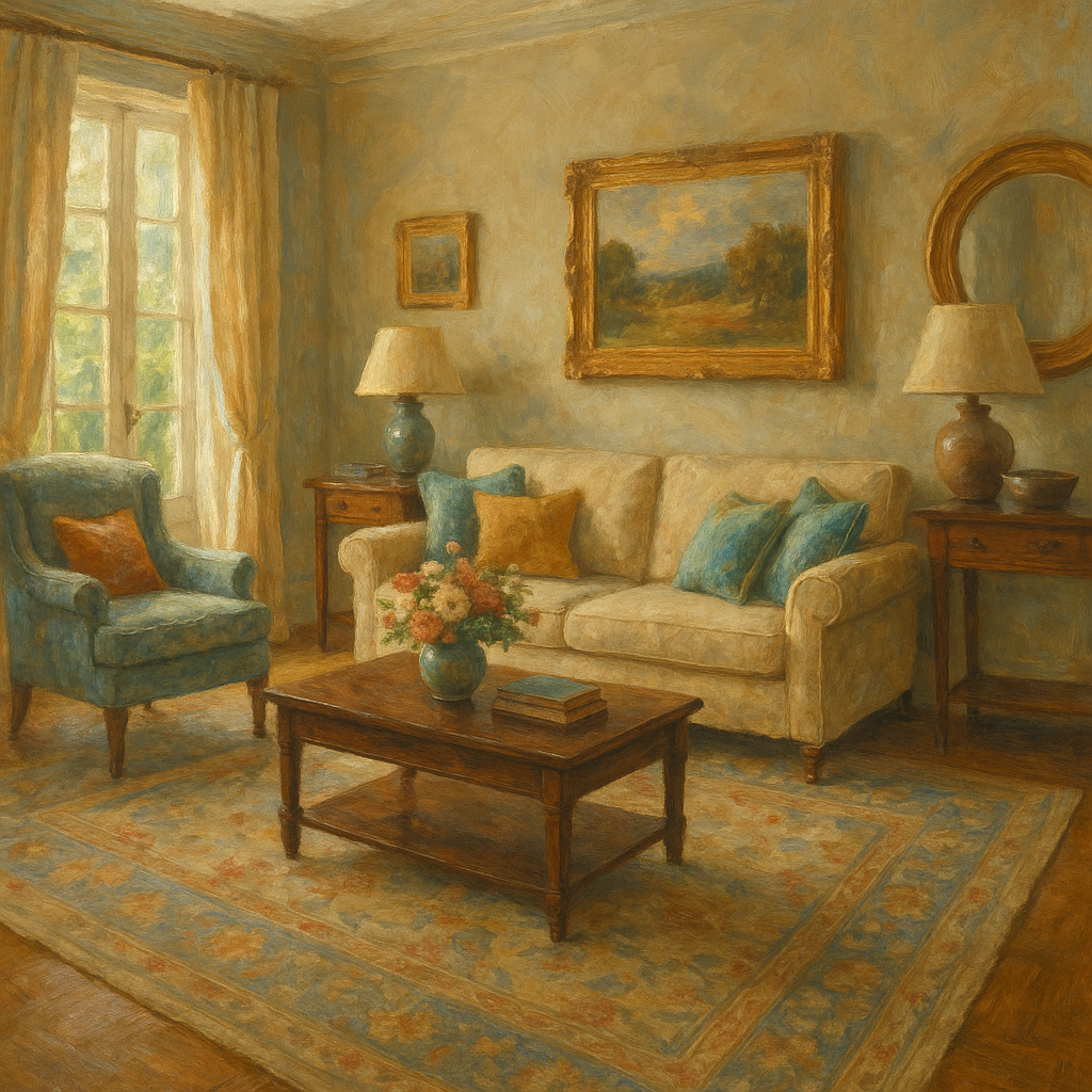 A beautifully painted living room interior