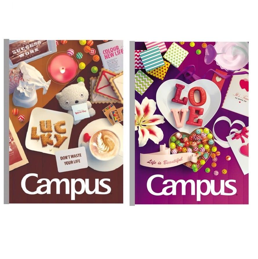 Vở mồi ngang Campus Gift 120 trang - Mua 10 quà tặng 01 bút bi
