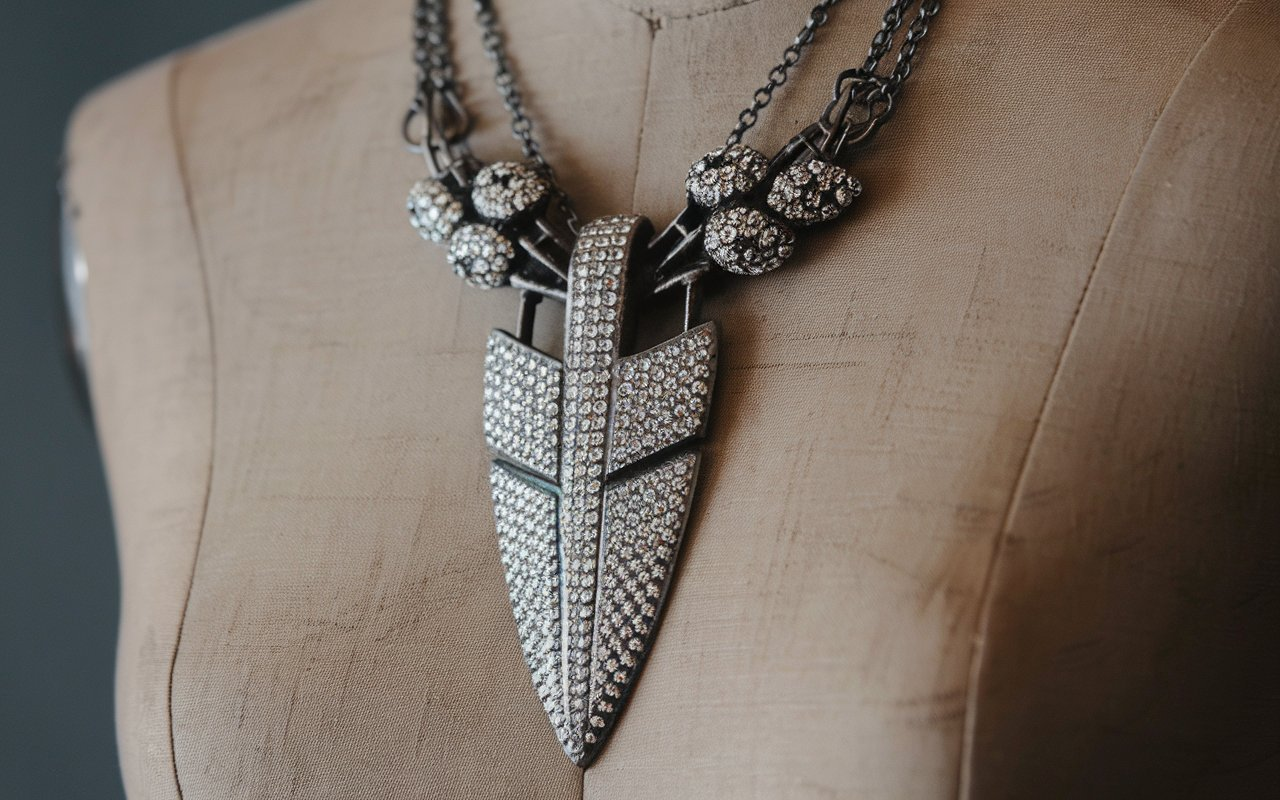 Fabulina Arrowhead Necklace Pave C rystal