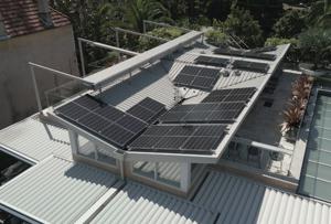 solar panels on a south facing roof