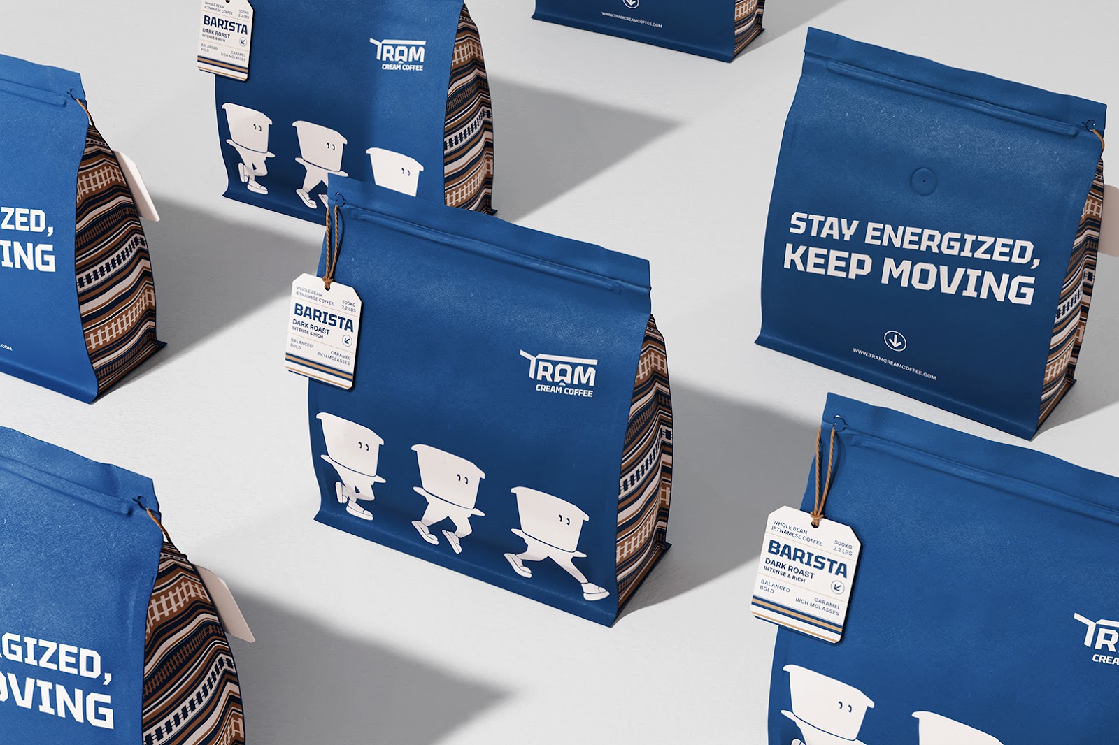 Image from the Tram Cream Coffee: A Journey in Branding & Packaging Designarticle on Abduzeedo