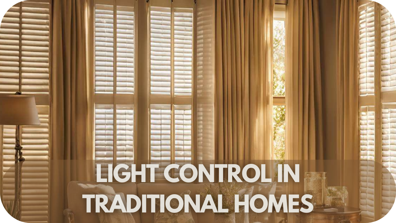 Light control with curtains and plantation shutters comparison