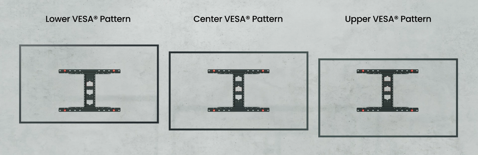 Vesa pattern flexibility