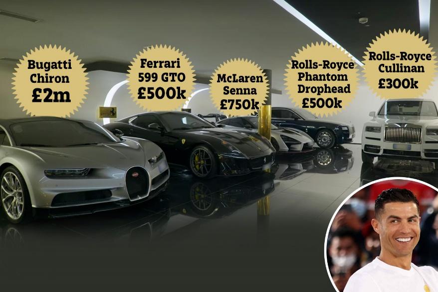 Cristiano Ronaldo's amazing garage with £17m worth of supercars as Georgina Rodriguez gives mansion tour for Netflix | The Sun