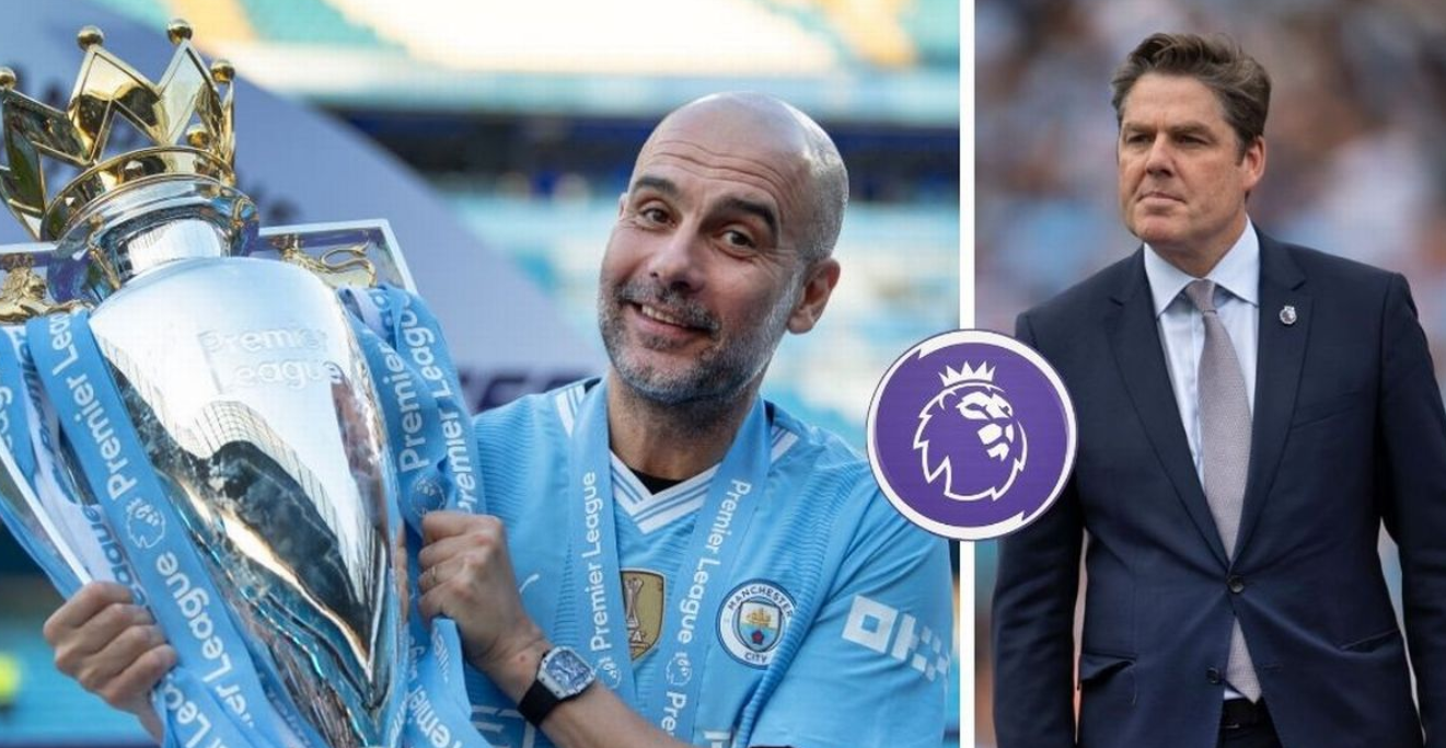 Hình ảnh huấn luyện viên của Man City - Pep Guardiola nâng cúp