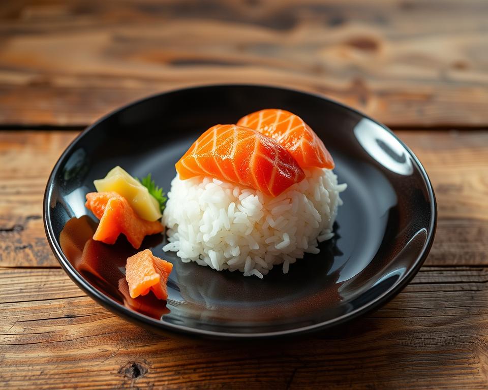 SUSHI ORDER TOPPED WITH SALMON NYT